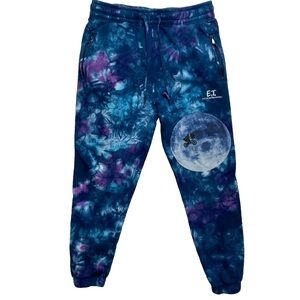 Universal Amblin E.T. the Extraterrestrial Jogger Mens L Blue Tie Dye Sweatshirt